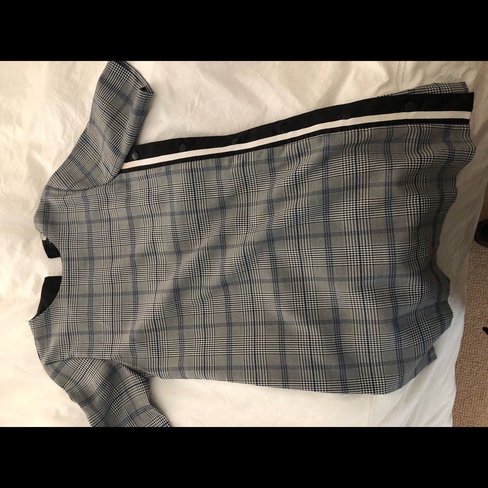 Lea & Viola plaid dress size small button front